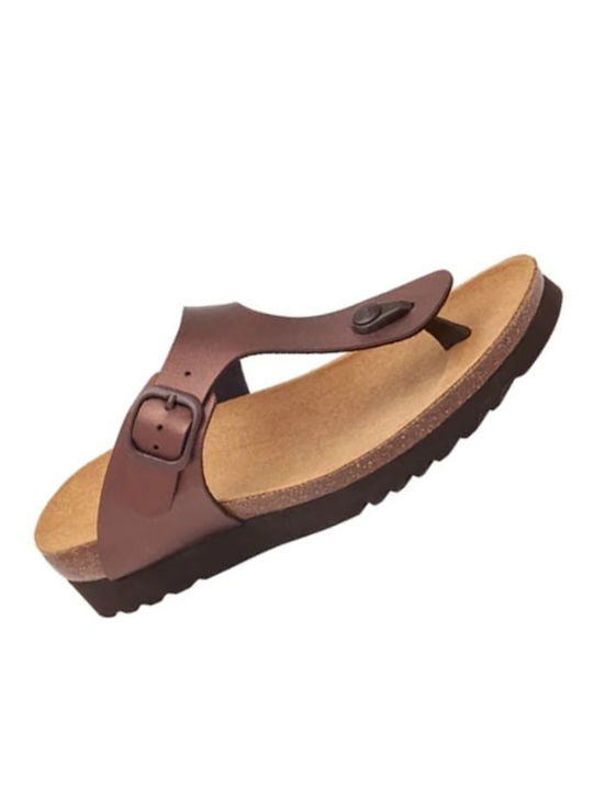 Boa Vista Women's Flat Sandals Anatomic in Brown Color Regular Fit