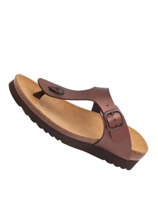 Boa Vista Women's Flat Sandals Anatomic in Brown Color Regular Fit