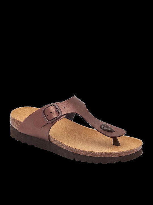 Boa Vista Women's Flat Sandals Anatomic in Brown Color Regular Fit