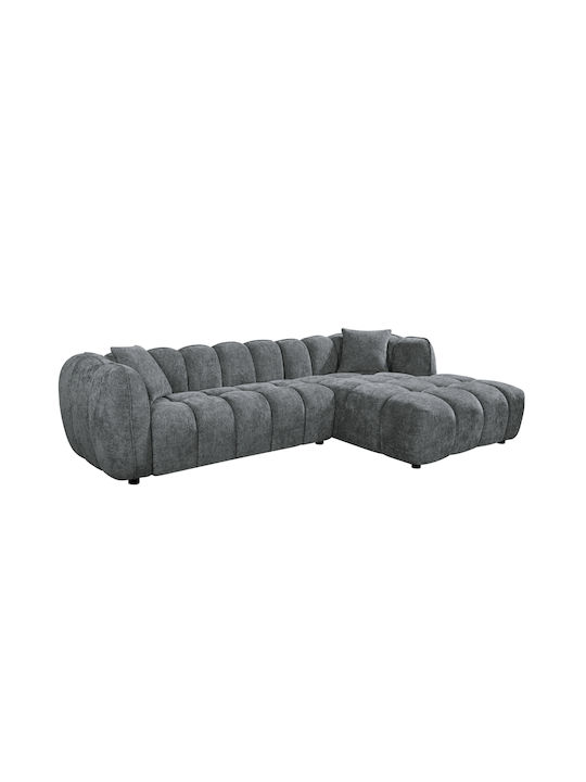 Lykke Γωνιακός Καναπές με Δεξιά Γωνία Γκρι 280x89x70εκ.