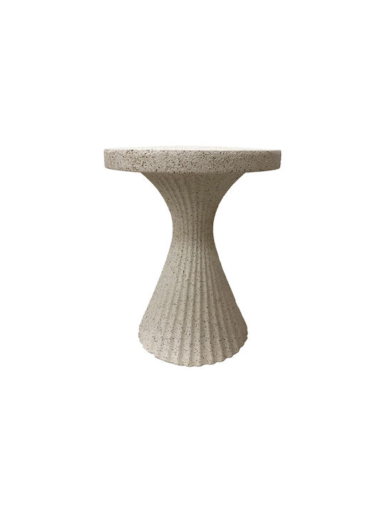 Round Side Table Nome Ecru W38xL38xH46.5cm