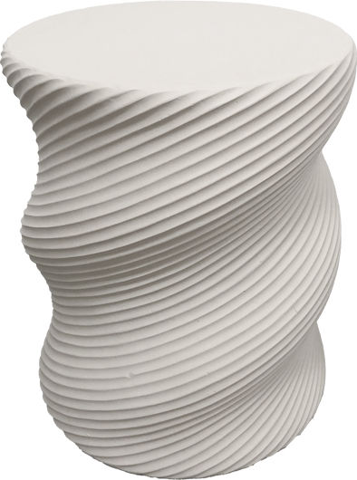 Round Side Table Rinda Ecru W33xL33xH40cm