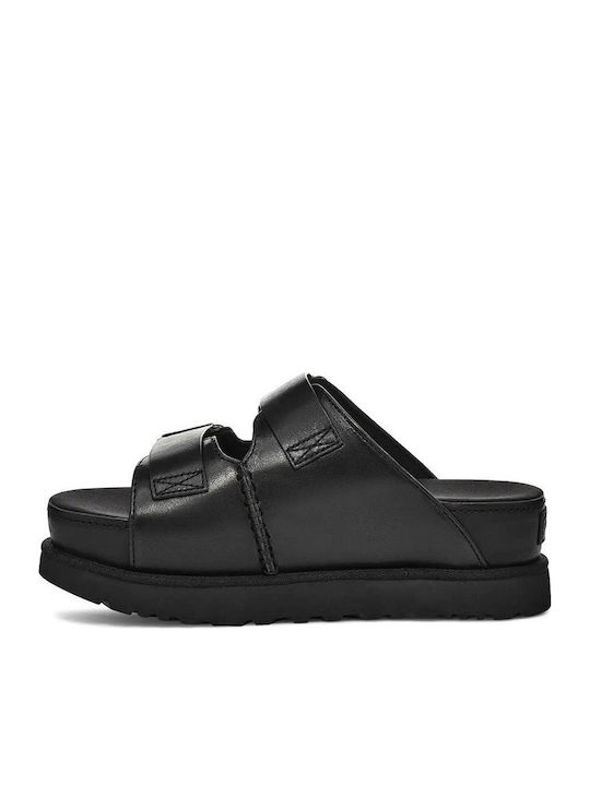 UGG Goldenstar Leather Sandals Black