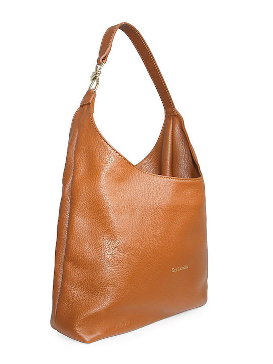 Leather Women's Shoulder Bag Tabac Brown