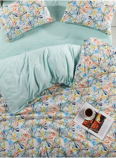 SteweHome Cotton Duvet Cover Set 220x240cm Double With 2 Pillowcases Multicolour