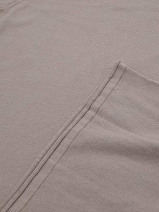 Short Sleeve Beige Blouse