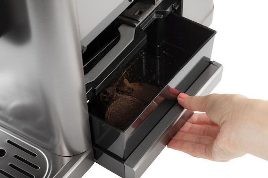 Gorenje Αυτόματη Μηχανή Espresso 1350W Πίεσης 20bar για Cappuccino με Μύλο Άλεσης Γκρι GFACM20S
