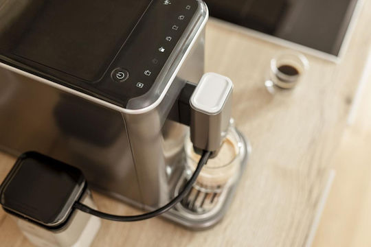 Gorenje Αυτόματη Μηχανή Espresso 1350W Πίεσης 20bar για Cappuccino με Μύλο Άλεσης Γκρι GFACM20S