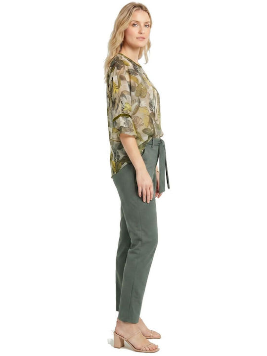 Bluza Damă Floral Khaki