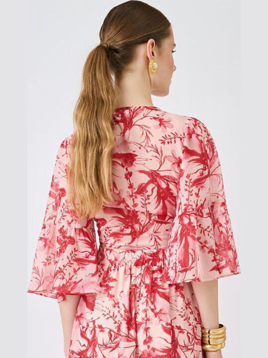Women's Blouse Floral Red