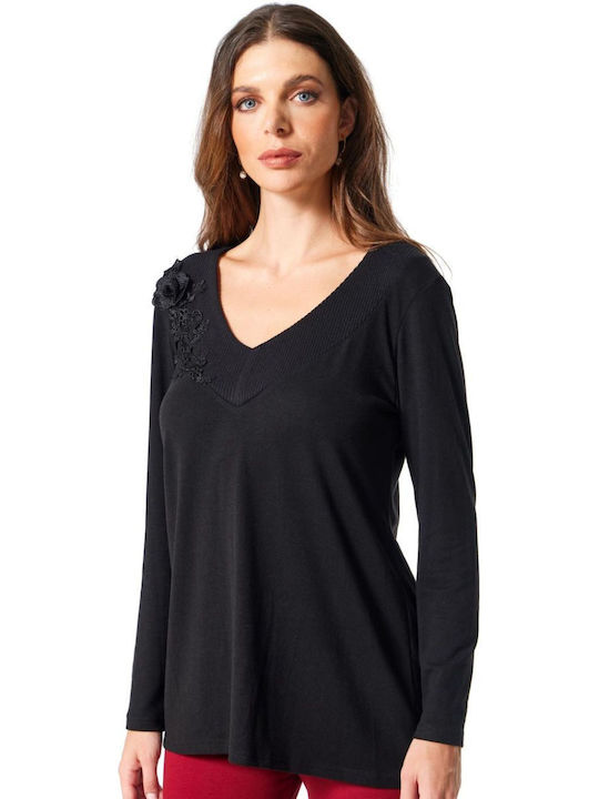 Women's Long Sleeve Sweater Black