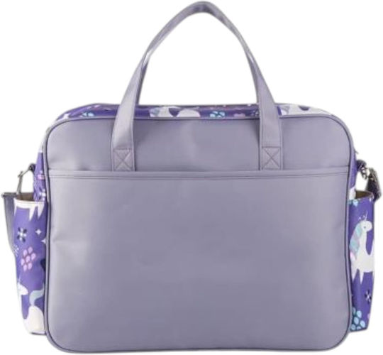 Queen Mother Diaper Bag-Changing Mat Shoulder/Handbag Purple 39x30x13cm