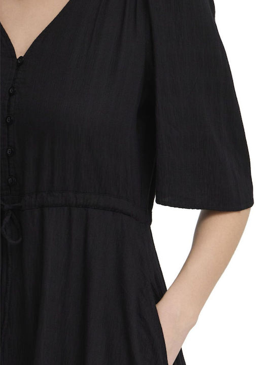Rochie De Vară Pentru Femei Midi Neagră
