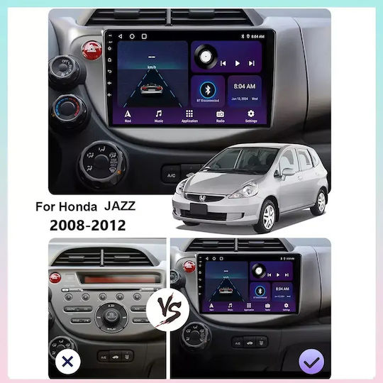 Автомобилна Аудио Система за Honda Jazz 2008-2012 (Bluetooth/USB/WiFi/GPS/Apple CarPlay/Android Auto) с Touch Screen 9"