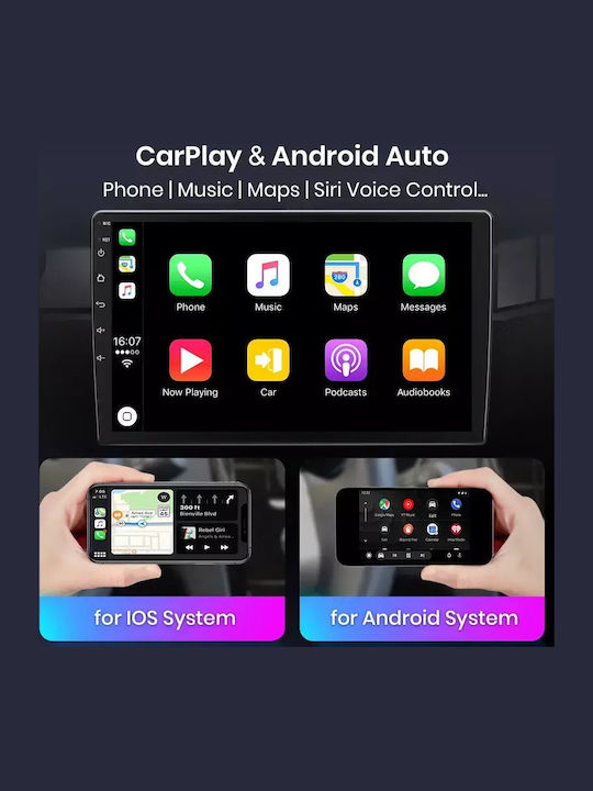 Auto-Audiosystem für Honda Civic 2006-2012 mit Klima (Bluetooth/USB/Eingebautes Wi-Fi / GPS / Apple CarPlay / Android Auto) mit 9 Zoll Touchscreen