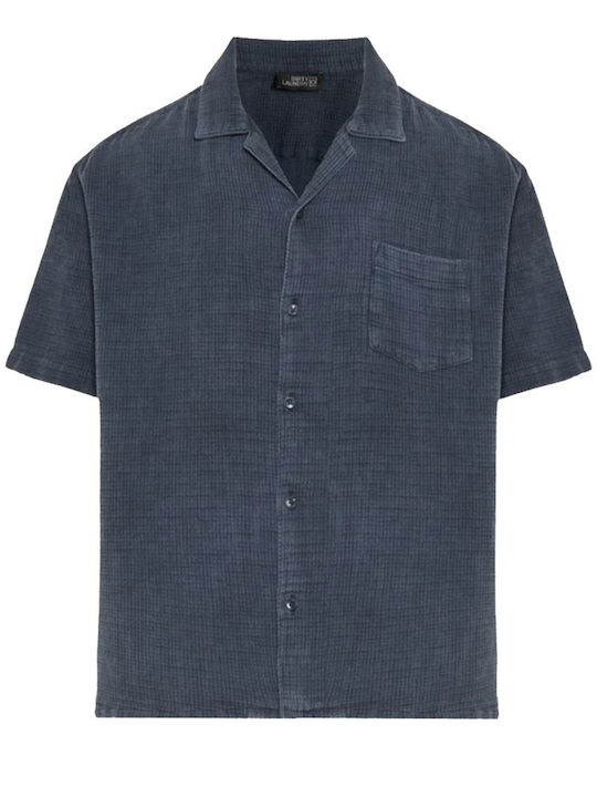 Short Sleeve Shirt in Regular Fit Vintage Blue
