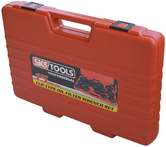 Set Ölfilterschlüssel Tasse 15 Stück SKS Tools 26010007