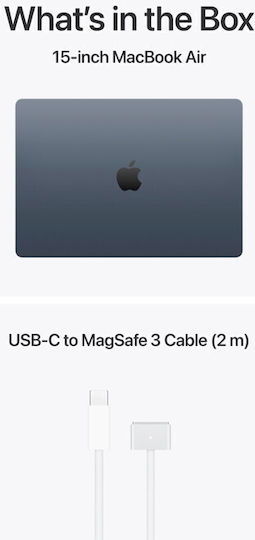 MacBook Air 15.3" IPS Retina Display (M5-10-Core/24GB/512GB SSD/10-Core GPU) Midnight (GR Keyboard)