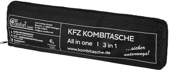 Car Safety Kit Kteo Set 3 Pieces Zipper Case Triangle First Aid Kit 13164:2022 Without Cpr Mask Vest 18233