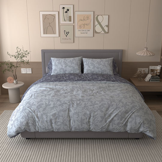Charalambidis Textiles Salonica Pillowcase Set Blue 52x72cm