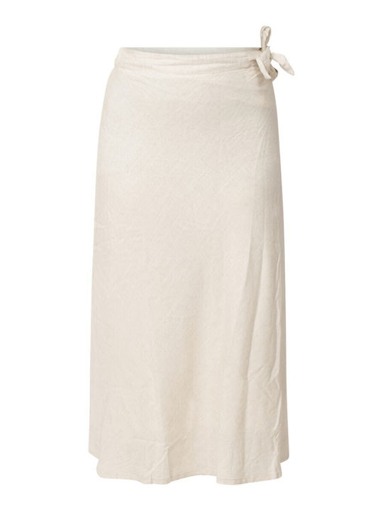 High Waist Ecru Skirt