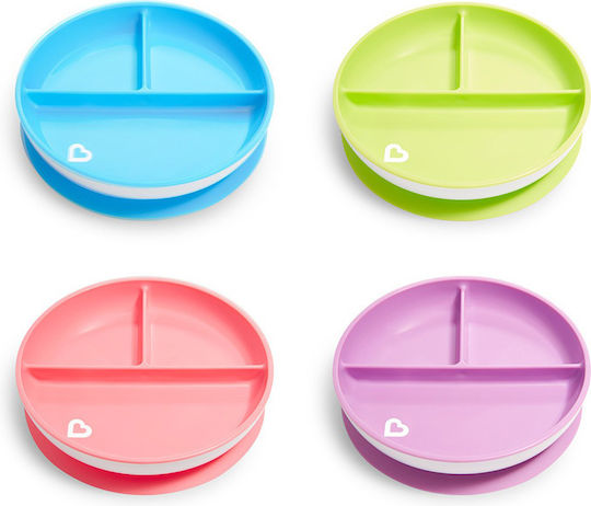 Munchkin Toddler Stay Put Food Plate Blue