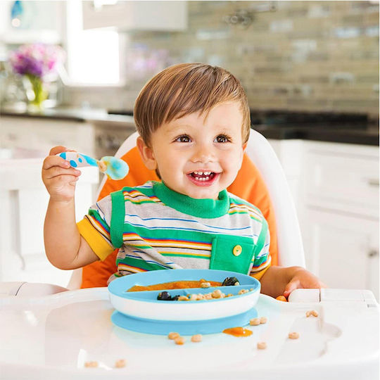 Munchkin Toddler Stay Put Food Plate Blue
