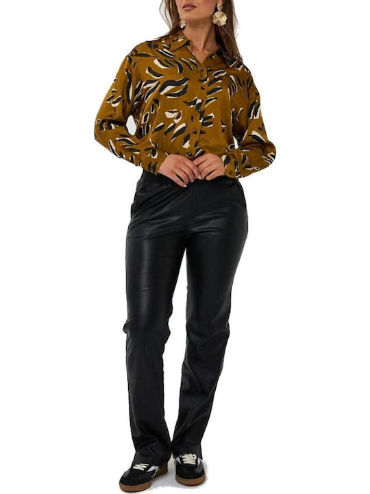Women's Leather Trousers Black