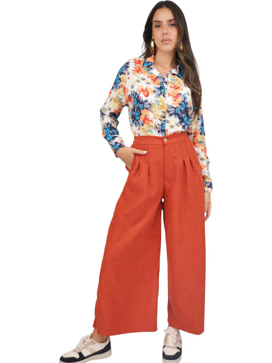 Long Sleeve Women's Shirt Multicolour Floral