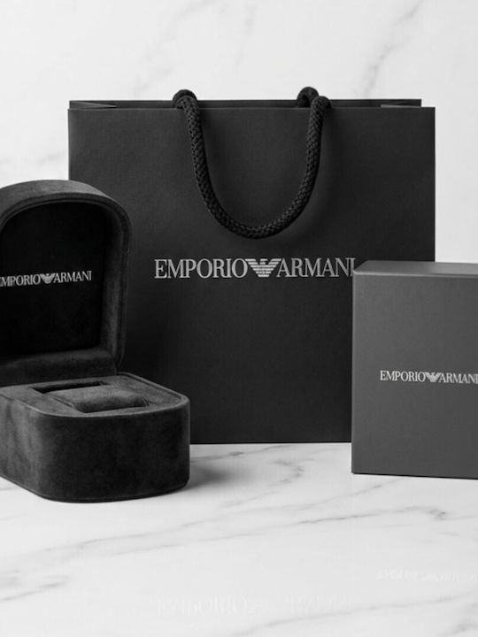 Emporio Armani Γυναικείο Ρολόι Μπαταρίας με Ασημί Μεταλλικό Μπρασελέ