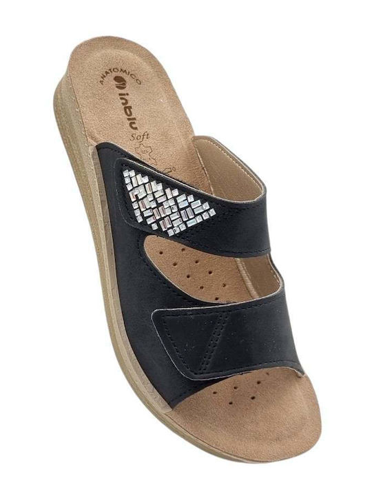 Anatomic Women's Summer Platforms In Slipper Style Black