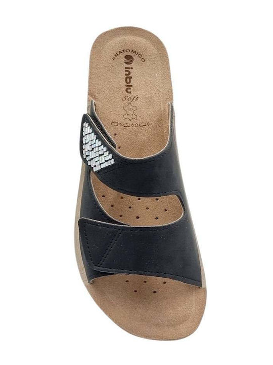 Anatomic Women's Summer Platforms In Slipper Style Black