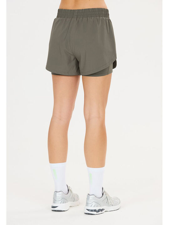 Pantaloni Scurți Sport Kaki pentru Femei