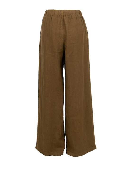 Damen Leinenhose Olive