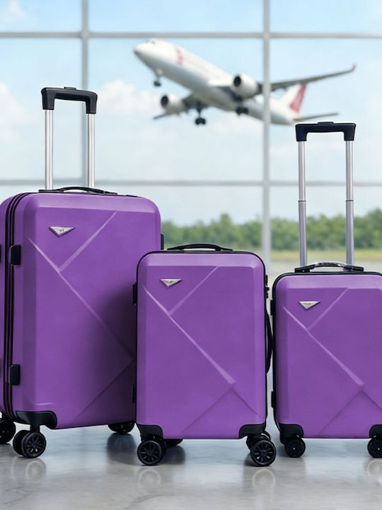Set 20-24-28 Inches Purple Suitcases Set 20-24-28 Inches Purple Suitcases