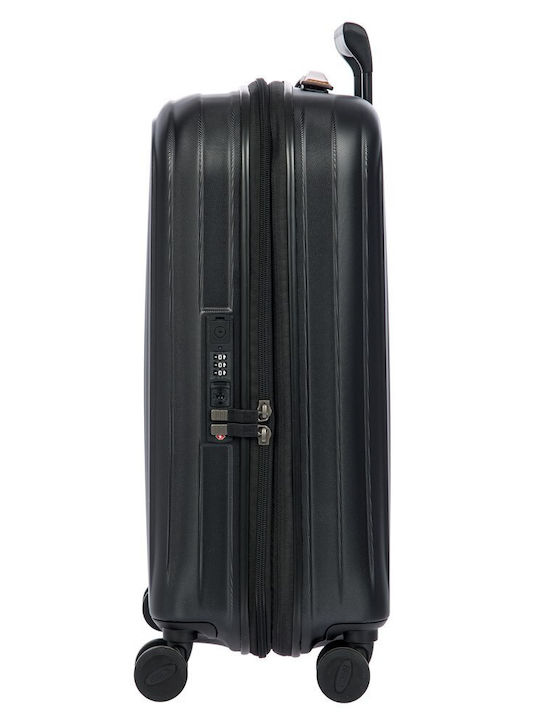 Bric's Milano Cabin Travel Suitcase Black with 4 Wheels Height 55cm