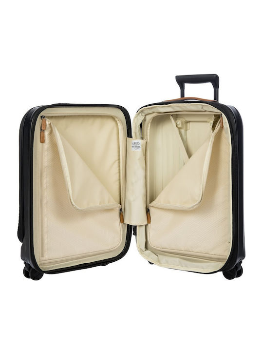 Bric's Milano Cabin Travel Suitcase Black with 4 Wheels Height 55cm