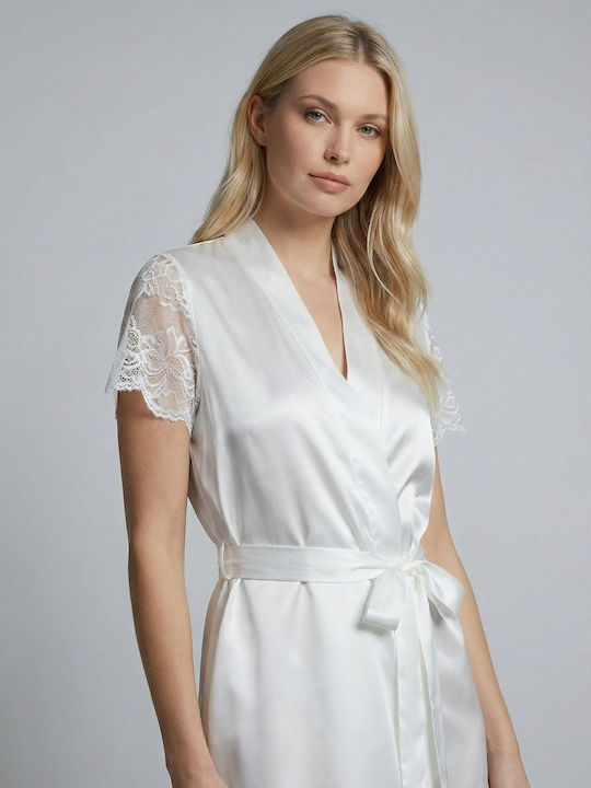 Milena by Paris Summer Women's Robe White 005380-White
