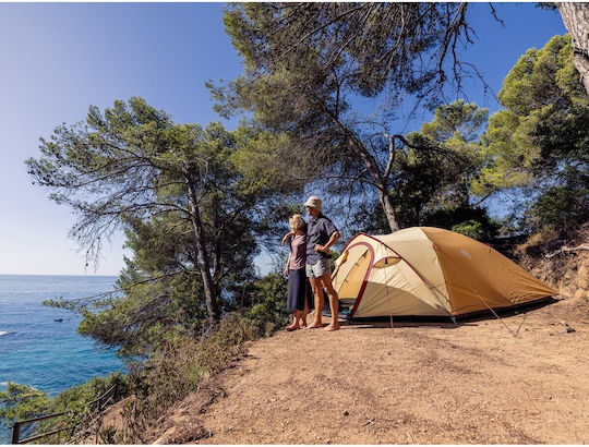 Coleman Darwin Summer Camping Tent Igloo Beige with Double Cloth for 4 People 260x210x130cm