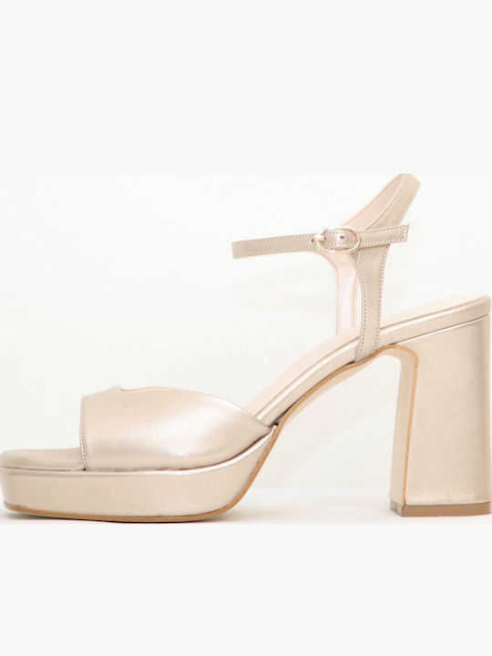 Leather Sandals Beige