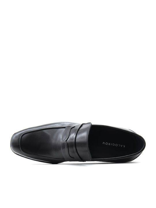 Leather Men's Moccasins in Black Colour