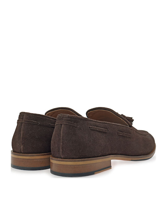 Suede Herren Mokassins in Braune Farbe