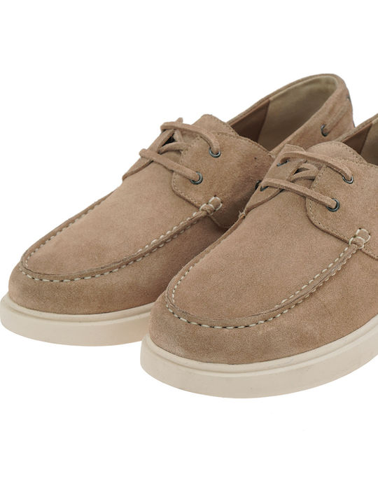 Suede Ανδρικά Boat Shoes σε Καφέ Χρώμα