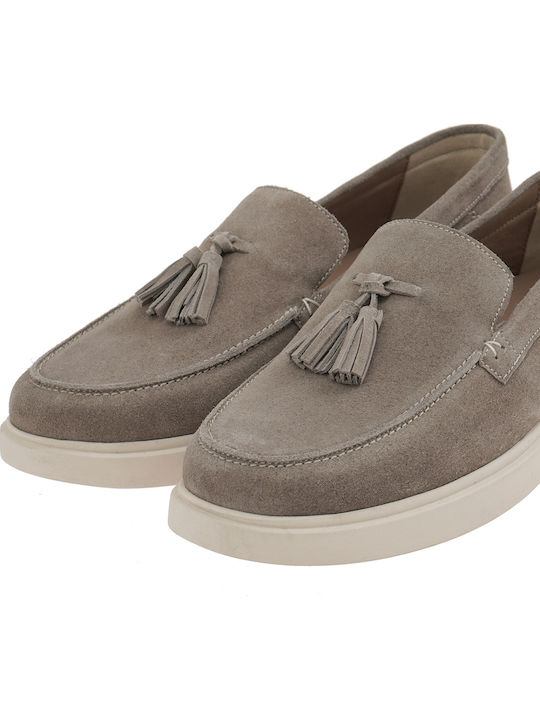 Suede Ανδρικά Loafers σε Γκρι Χρώμα