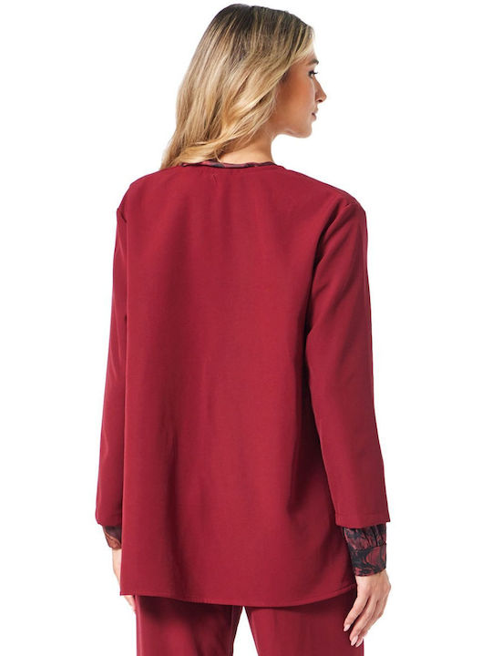 Cardigan Pentru Femei Bordeaux