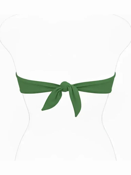 Strapless Bikinioberteil Mit Polsterung Grünes