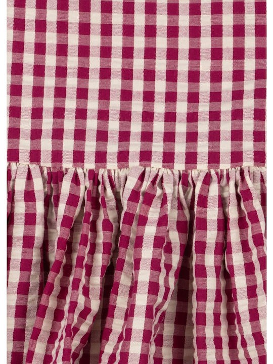 Παιδικό Φόρεμα Αμάνικο Rasberry Check