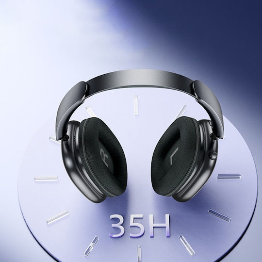 Yesido Ασύρματα / Ενσύρματα Over Ear Ακουστικά με 35 ώρες Λειτουργίας Μαύρα