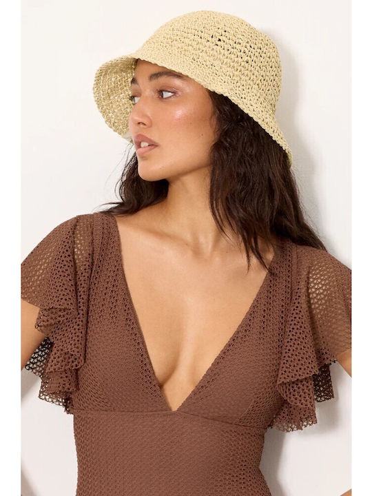 Ysabel Mora Women's Wicker Hat Beige