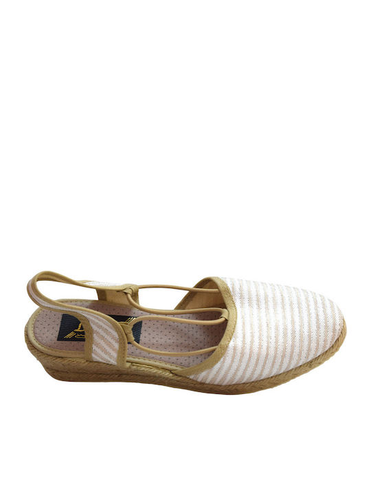 Fabric Women's Espadrilles In Beige Colour K-401-BEIGE